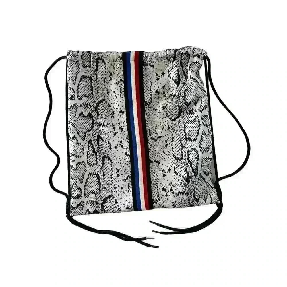 Pam & Gela - Snake Print Drawstring Bag